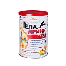 Купить Геладринк Плюс / Geladrink Plus порошок со вкусом апельсина по 340 г 1 шт цена