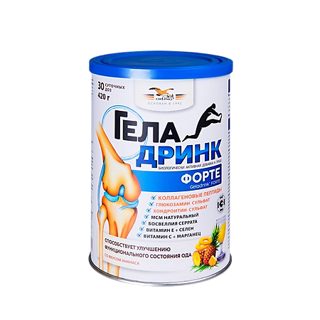 Геладринк Форте / Geladrink Forte порошок по 420 г ананас 1 шт