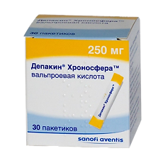 Купить Депакин Хроносфера гранулы с пролонг высвобождением 250 мг пакетики 30 шт цена