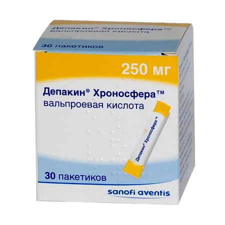 Депакин Хроносфера гранулы с пролонг высвобождением 250 мг пакетики 30 шт