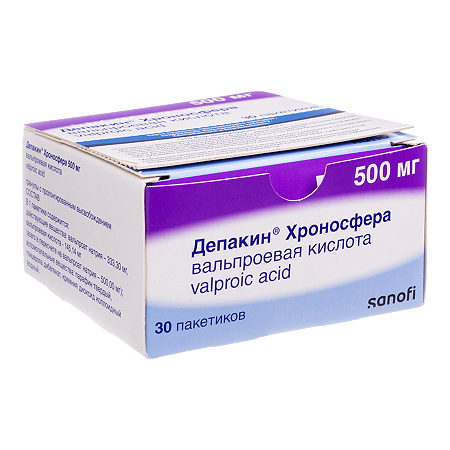 Депакин Хроносфера гранулы с пролонг высвобождением 500 мг пакетики 30 шт