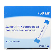 Купить Депакин Хроносфера гранулы с пролонг высвобождением 750 мг пакетики 30 шт цена