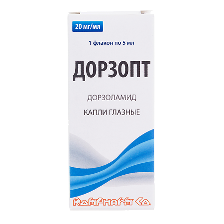 Дорзопт капли глазные 2 % 5 мл 1 шт