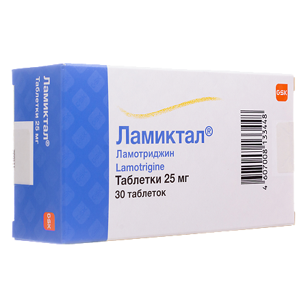 Ламиктал таблетки 25 мг 30 шт