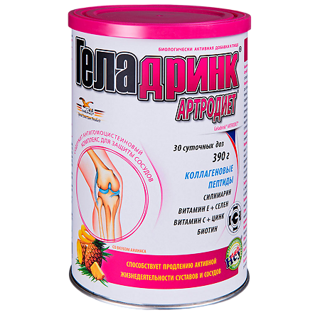 Геладринк Артродиет порошок по 390 г ананас 1 шт