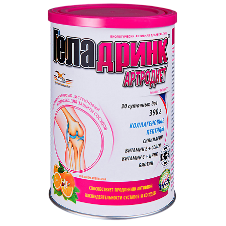 Геладринк Артродиет / Geladrink Atrodiet порошок по 390 г апельсин 1 шт