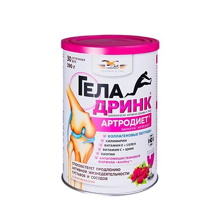 Геладринк Артродиет / Geladrink Atrodiet порошок по 390 г малина 1 шт