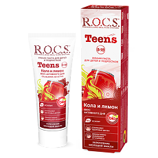 Купить R.O.C.S. Зубная паста для детей 8-18лет Кола и лимон 74 г 1 шт цена