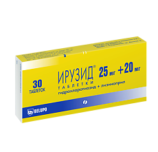Купить Ирузид таблетки 20 мг+25 мг, 30 шт. цена