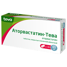 Купить Аторвастатин-Тева таблетки покрыт.плен.об. 40 мг 30 шт цена