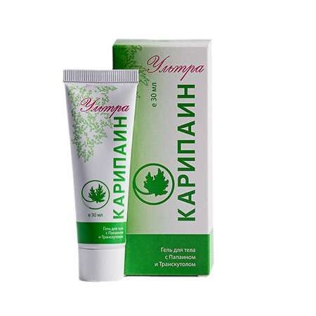 Изображение товара Карипаин Ультра гель для тела с Папаином и Транскутолом 30 мл 1 шт