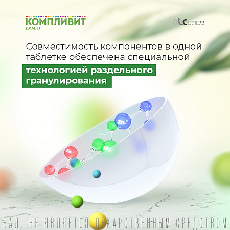 Компливит Диабет таблетки массой 682 мг 30 шт