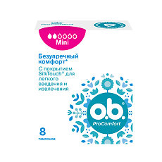 Купить Тампоны o.b. ProComfort мини 8 шт цена