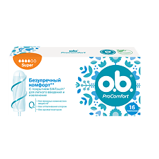 Изображение товара Тампоны o.b. ProComfort супер 16 шт