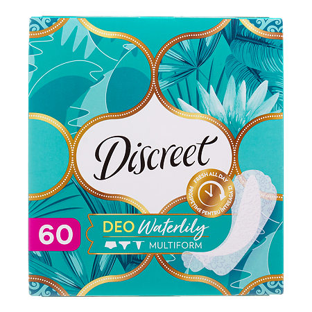 Discreet Прокладки Deo Водная Лилия Multiform ежедневные 60 шт
