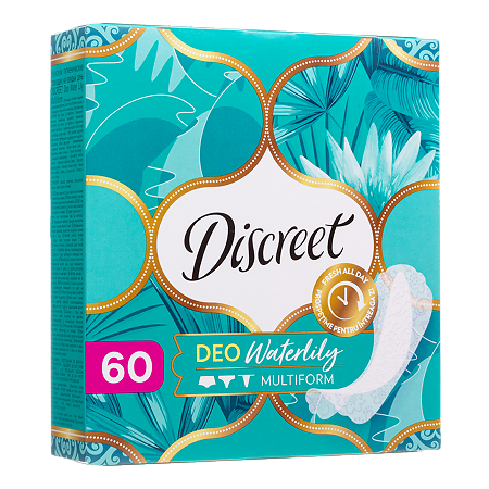 Discreet Прокладки Deo Водная Лилия Multiform ежедневные 60 шт