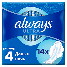 Изображение товара Always Прокладки Ultra День и Ночь гигиенические 14 шт
