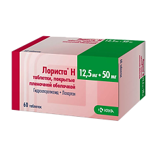 Купить Лориста Н таблетки покрыт.плен.об. 12,5 мг+50 мг 60 шт цена