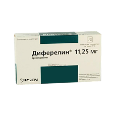 Купить Диферелин лиофилизат д/приг суспензии для в/м и п/к введ пролонг действия 11,25 мг фл 1 шт цена
