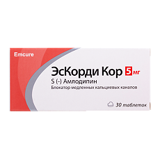 Купить ЭсКорди Кор таблетки 5 мг 30 шт цена