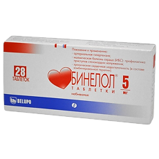 Купить Бинелол таблетки 5 мг 28 шт. цена