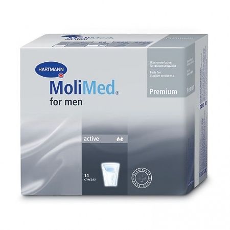 Прокладки МолиМед/MoliMed for men active мужские актив 14 шт