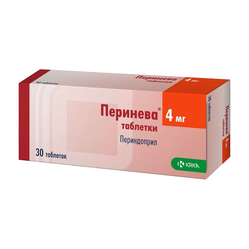 Изображение товара Перинева таблетки 4 мг 30 шт для снижения артериального давления и сердечной нагрузки Изображение товара Перинева таблетки 4 мг 30 шт для снижения артериального давления и сердечной нагрузки