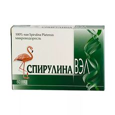 Купить Спирулина ВЭЛ таблетки массой 0,5 г 60 шт цена