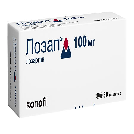 Лозап таблетки покрыт.плен.об. 100 мг 30 шт
