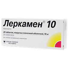Купить Леркамен 10 таблетки покрыт.плен.об. 10 мг 28 шт цена