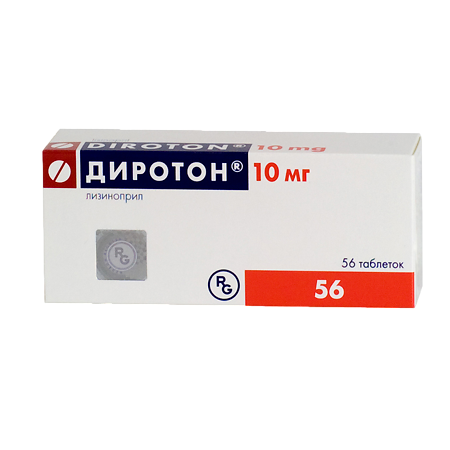 Диротон таблетки 10 мг 56 шт