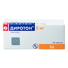 Купить Диротон таблетки 5 мг, 56 шт. цена