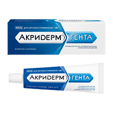 Купить Акридерм Гента мазь для наружного применения 0,5 мг+1 мг/г 30 г 1 шт цена