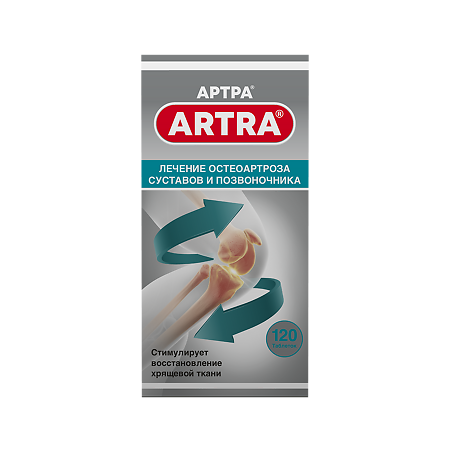 Артра таблетки покрыт.плен.об. 500 мг+500 мг 120 шт