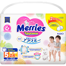 Купить Merries Трусики-подгузники Трусики Big (12-22 кг) 24 шт цена