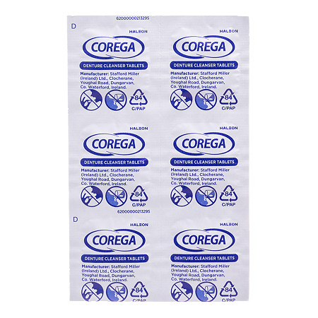 Корега таблетки для очищения зубных протезов отбеливающие 30 шт