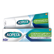 Купить Корега Освежающий вкус, крем для фиксации зубных протезов, 40 мл 1 шт цена