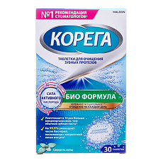 Купить Корега Био Формула, таблетки для очищения зубных протезов 30 шт цена