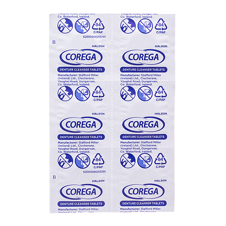 Корега Био Формула, таблетки для очищения зубных протезов 30 шт