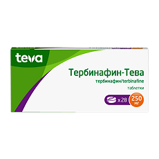 Купить Тербинафин-Тева таблетки 250 мг 28 шт цена