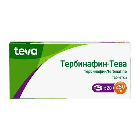 Тербинафин-Тева таблетки 250 мг 28 шт