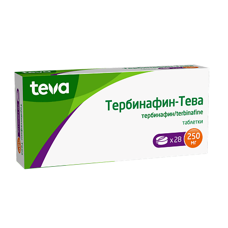 Тербинафин-Тева таблетки 250 мг 28 шт