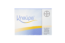 Купить Клайра набор таблеток покрыт.плен.об 2 мг+2 мг, 3 мг+2 мг и 1 мг, 3 мг 28 шт цена