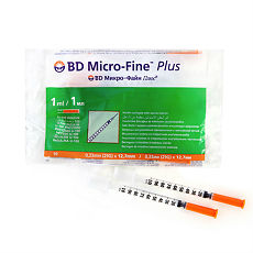 Купить Шприц инсулиновый BD Micro-Fine Plus 1мл/U-100 29G (0,33 мм х 12,7мм) 10 шт цена