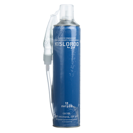 Кислородный баллончик Kislorod K12L-M с маской 12 л 1 шт