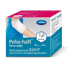 Купить Бинт Peha-haft/Пеха-хафт самофиксирующийся 4 м х 4 см белый 1 шт цена