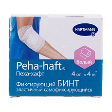 Купить Бинт Peha-haft/Пеха-хафт самофиксирующийся 4 м х 4 см белый 1 шт цена