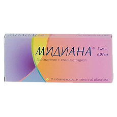Купить Мидиана таблетки покрыт.плен.об. 3 мг+0,03 мг 21 шт цена