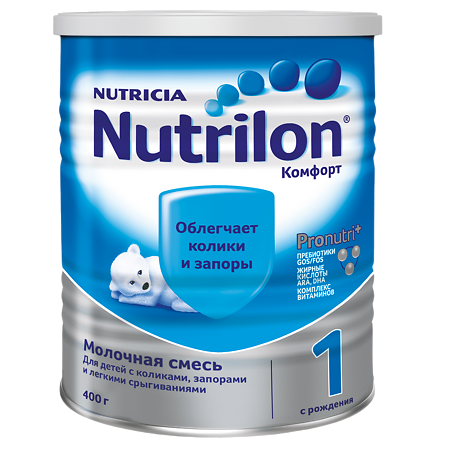 Изображение товара Nutrilon 1 Комфорт Pronutri+ сухая молочная смесь для малышей 0+ лет 400 г