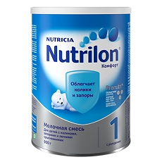 Изображение товара Nutricia Нутрилон 1 Комфорт Pronutri+ Сухая молочная смесь 0+ 900 г 1 шт